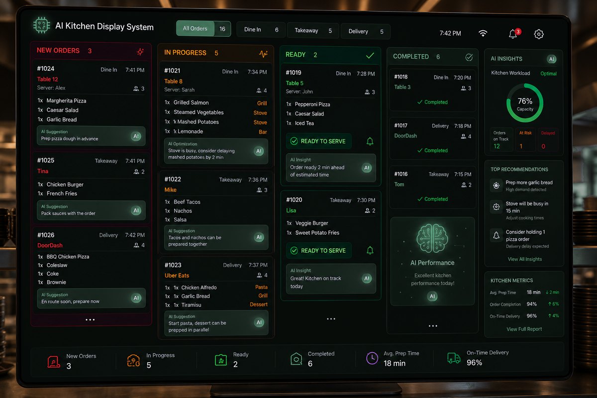 Intelligent kitchen operations